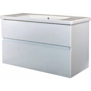 Best Design Quick Greeploos meubel onderkast en wastafel 100 cm glans wit 4005500