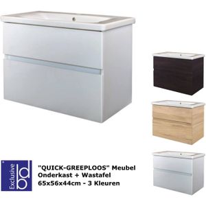 Best Design Badkamermeubel Quick-Greeploos 65x56x44cm Onderkast + Wastafel Grenen