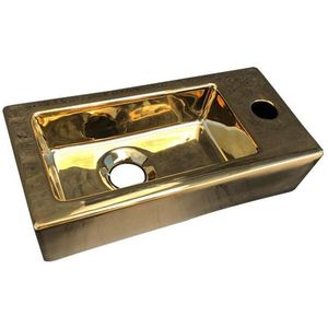 Best Design Farnette fontein rechts 37x18cm glanzend goud