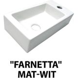 Fontein best design farnetta 37x18x9 cm kraangat rechts mat wit