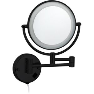 Cosmeticaspiegel best design steiner ø20 cm led verlichting 3x vergroot mat zwart