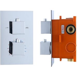 Inbouw Thermostaat Best Design Piazza met Inbouw box 2 weg 1/2 Chroom