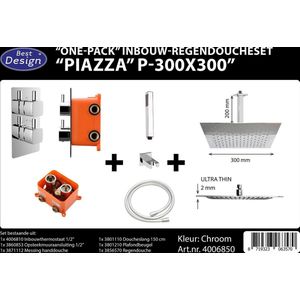 Best Design Piazza inbouw regendoucheset en inbouwbox P-300x300