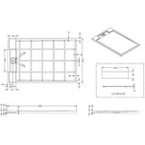 Douchebak Decent Rechthoek 140x90x4.5cm Solid Surface Mat Zwart