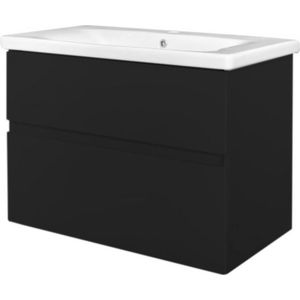 Best Design Quick Black Greeploos meubel onderkast en wastafel 65 cm mat zwart 4007330