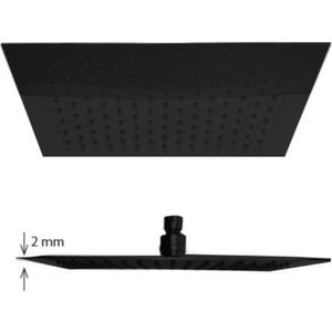Regen douchekop best design nero-brause vierkant 30 cm 304l mat zwart