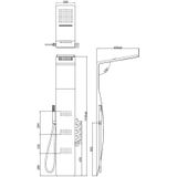 Glabach Douchepaneel Aluminium 1470X2030 Mm