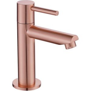 Toiletkraan best design lyon uitloop recht 14 cm 1-hendel mat rose goud