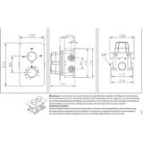 Best-design "one-pack" inbouw-regendoucheset "lyon-m-300" rose mat goud