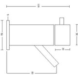 Inbouw toiletkraan best design spador moya 1-hendel 11.9 cm gunmetal