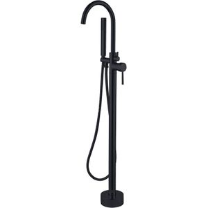 Vrijstaande badmengkraan best design nero 120 cm met handdouche mat zwart