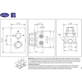 Best Design Garand inbouwthermostaat & inbouw box 2 weg RVS 304