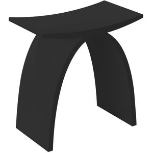 Badkamer Stoel Best Design Lucky-black Solid Surface Zwart