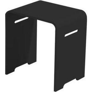 Best Design - Beauty-Black - Badkamer Kruk - Zwart - Solid Surface