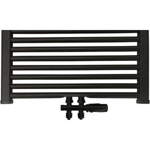 Radiator Aansluitset Mat-Zwart Recht