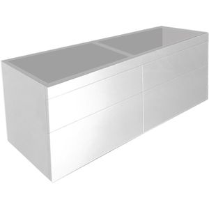 Onderkast Best Design Beauty Greeploos 140 cm Glanzend Wit