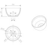 Best-Design Arezzo fontein opbouwkom Just-Solid 20 cm Glans Wit