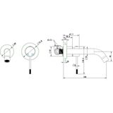 Best-design "ore-decorata" inbouw-wandmengkraan uitl=20 cm rvs-304