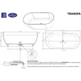 Best Design Color Transpa-Clear vrijstaand bad 170x78 transparant