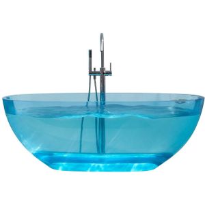 Vrijstaand ligbad best design 170x78x56 cm resin transparant blauw