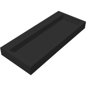 Wastafel best design opera-100 just-solid 100x42x10 cm mat zwart