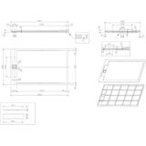 Best Design Douchebak Decent 160x100x4.5 cm Solid Surface Mat Wit