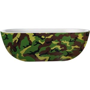 Vrijstaand bad best design camouflage 180x86x60 cm acryl leger groen