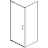 Douchecabine best design baron h 90 draaideur 90x90x200 cm 8 mm helder nano glas zwart