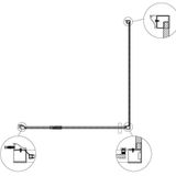 Douchecabine best design baron h 90 draaideur 90x90x200 cm 8 mm helder nano glas zwart