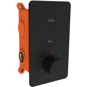 Inbouw Douchekraan Best Design Clic Nero 2-weg Thermostaat Mat Zwart
