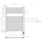 Best Design Senden White elektrische radiator 80x60 wit