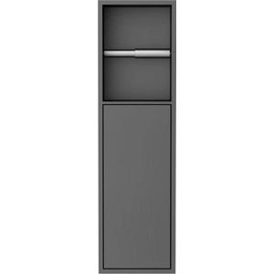 Best-Design Moya Zione inbouw-closetrolhouder incl. deur 60x17x12 cm Gunmetal