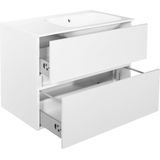 Onderkast best design splash white greeploos 80x56x47 cm 2 softclose laden glans wit