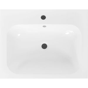 Wastafel Best Design tbv Splash Meubels 60cm Met Kraangat Glans Wit