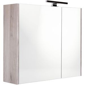 Spiegelkast Best Design Happy Grey Incl. LED verlichting 60x60 cm Grijs Eiken