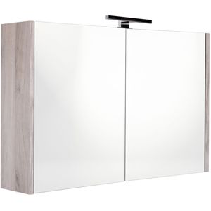 Best-Design Happy-Grey MDF spiegelkast + verlichting 100x60cm