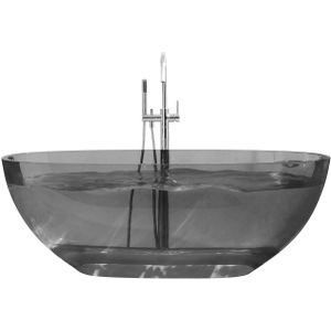 Vrijstaand ligbad best design 170x78x56 cm resin transparant zwart