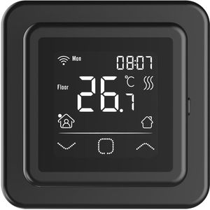 Klokthermostaat - Inbouw - Zwart - Met Wifi en Touch Screen