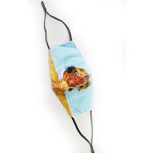 Mondkapje Zonnebloemen in Vaas