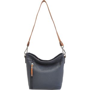 Berba Medium Crossbodytas / Schoudertas Dames - Leer - Chamonix - Blauw