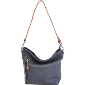 Berba Medium Schoudertas / Crossbodytas Dames - Leer - Chamonix - Blauw