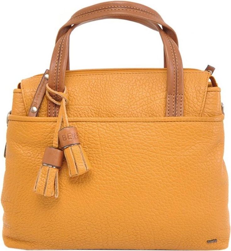 Berba Medium Schoudertas / Crossbodytas Dames - Leer - Chamonix - Geel