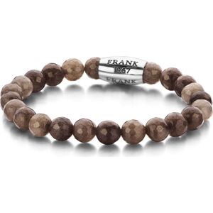 Frank 1967 - 7FB-0060 - Heren Armband - Edelsteen - Bruin - Staal