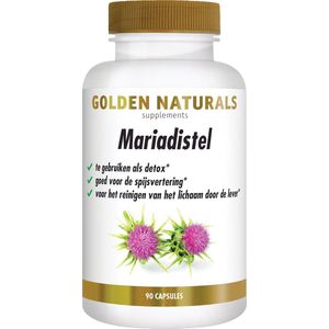 Golden Naturals - Mariadistel - 90 Vegan Capsules - Natuurlijke Ondersteuning Lever