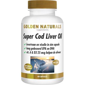 Golden Naturals Super Cod Liver Oil  60softgel capsules
