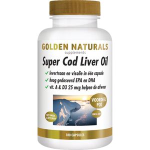 Golden Naturals Super Cod Liver Oil  180 Capsules