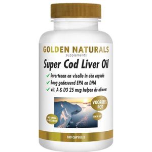 Golden Naturals Super Cod Liver Oil (180 softgel capsules)