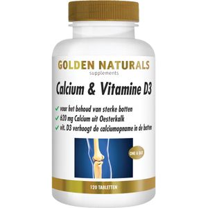 Golden Naturals Calcium & Vitamine D3  120tabletten