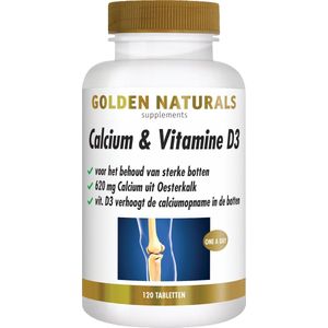 Golden Naturals - Calcium & Vitamine D3 - 120 Tabletten