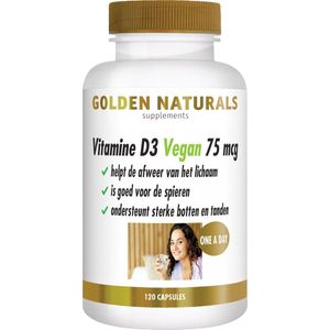 Vitamine D3 Vegan - 75 mcg - Natuurlijke Vorm - Algen